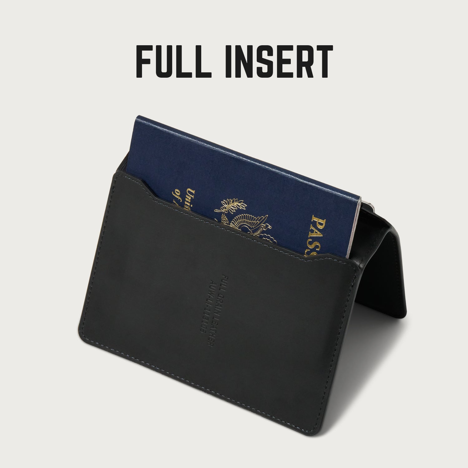 Passport Wallet - Midnight Black Leather