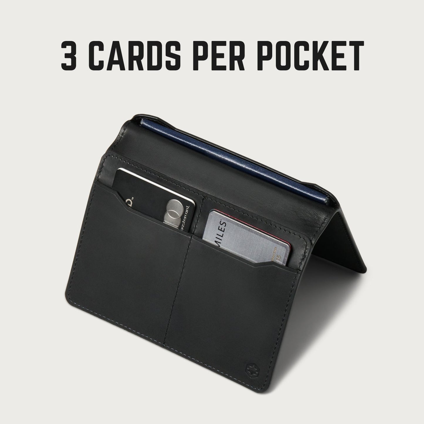Passport Wallet - Midnight Black Leather