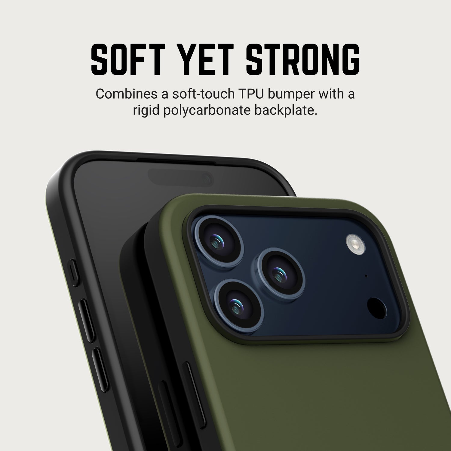 Ridge Phone Case - Matte Olive - iPhone 17 Pro