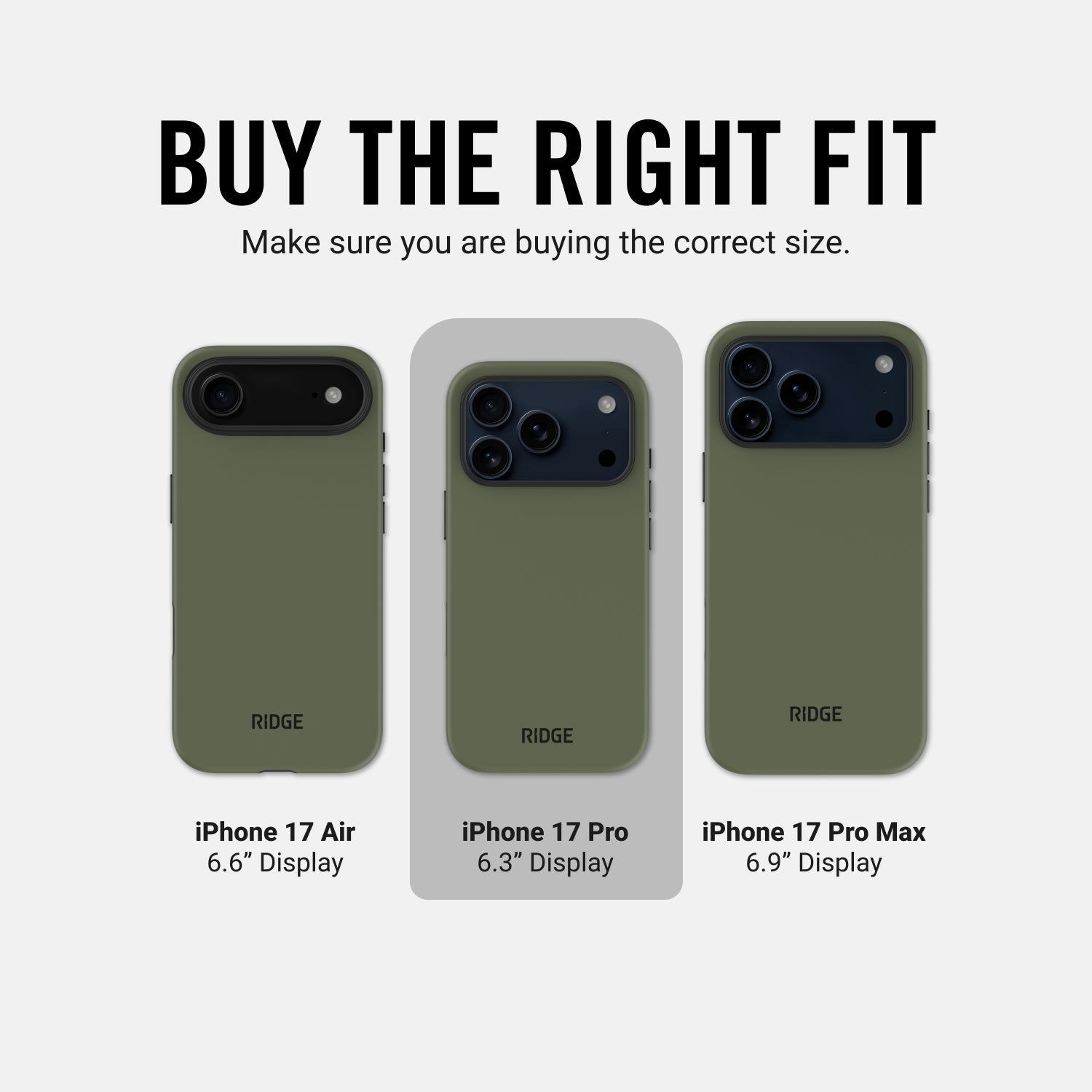 Ridge Phone Case - Matte Olive - iPhone 17 Pro