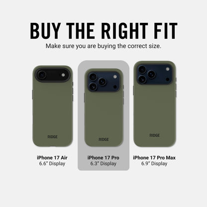 Ridge Phone Case - Matte Olive - iPhone 17 Pro