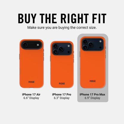 Ridge Phone Case - Basecamp Orange - iPhone 17 Pro Max